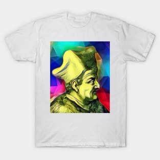 Lorenzo Valla Colourful Portrait | Lorenzo Valla Artwork 7 T-Shirt